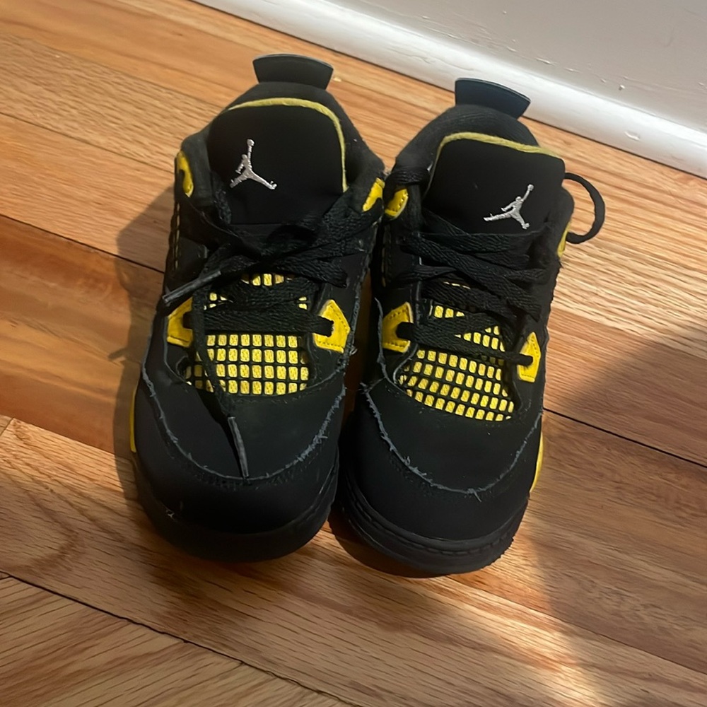 Kids Black and Yellow Sneakers